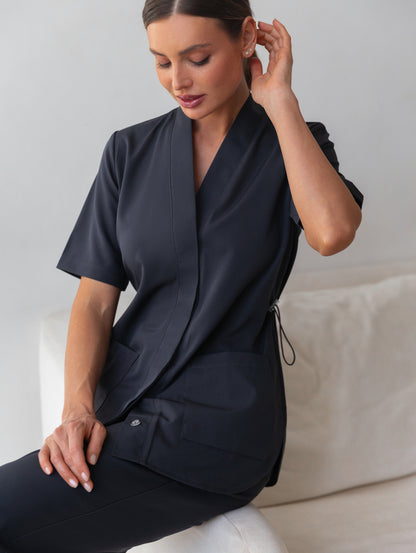 Uniforme sanitario gris antracita práctico para hospitales y clínicas